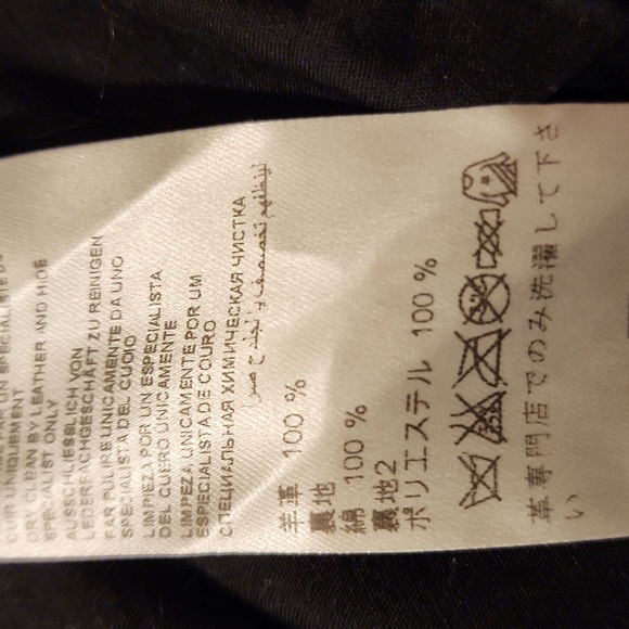 Kookai leather jacket short vintage Victor Hugo black bomber style size 8 - Picture 12 of 12